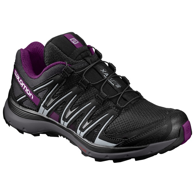 Salomon Israel XA LITE W - Womens Trail Running Shoes - Black/Purple (XKWM-50638)